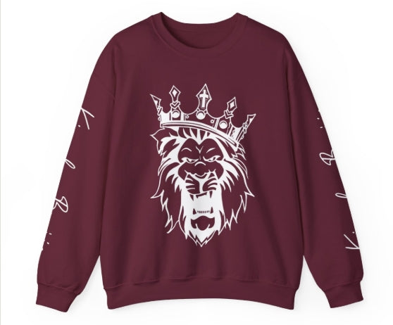 Kingdom Boujie Luxury Bold Lion Crewneck Sweatshirt