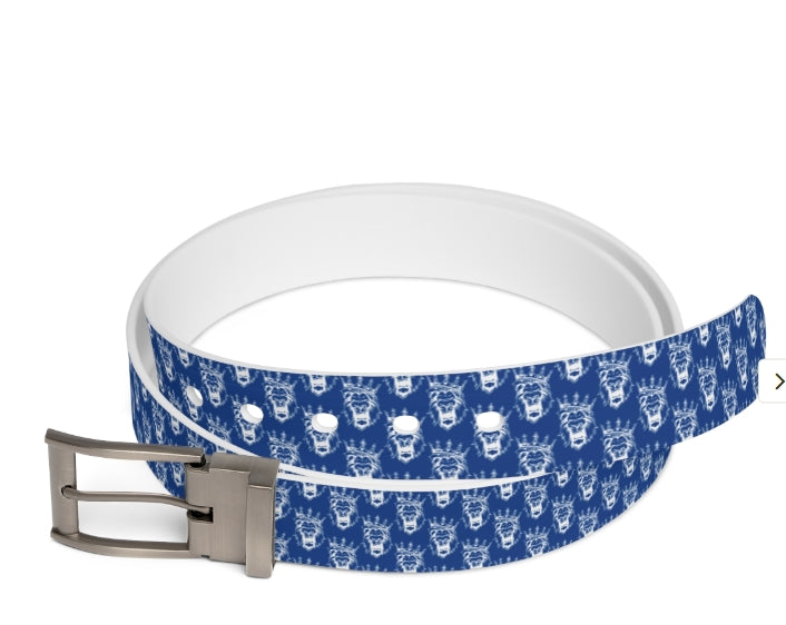 Kingdom Boujie Luxury Blue Bold Lion Belt
