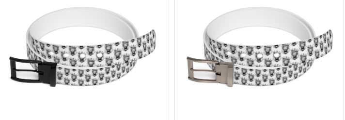 Kingdom Boujie Luxury White Bold Lion Belt