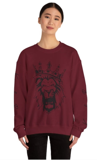Kingdom Boujie Bold Lion Luxury Crewneck Sweatshirt