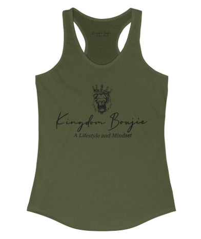 Kingdom Boujie Luxury Signature Racerback Bold Lion Tank Top