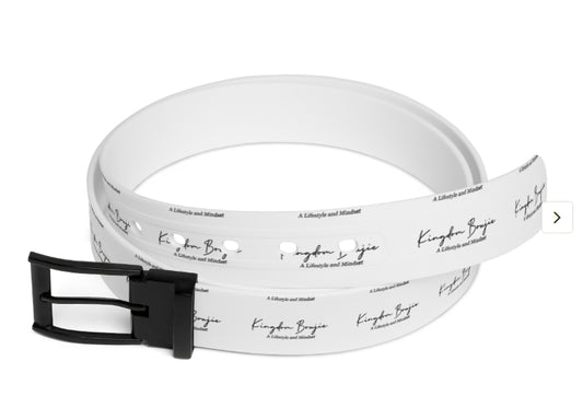Kingdom Boujie Luxury White Signature Belt