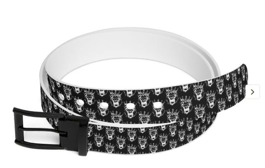 Kingdom Boujie Luxury Black Bold Lion Belt