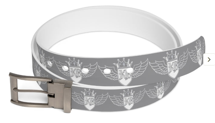 Kingdom Boujie Luxury Gray Eagle Wings Belt