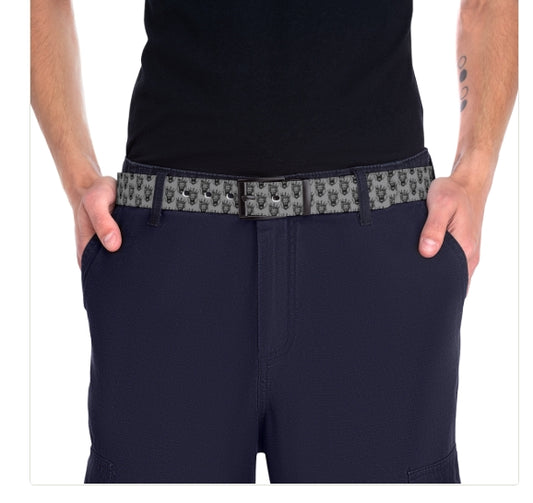 Kingdom Boujie Luxury Dark Gray Bold Lion Belt